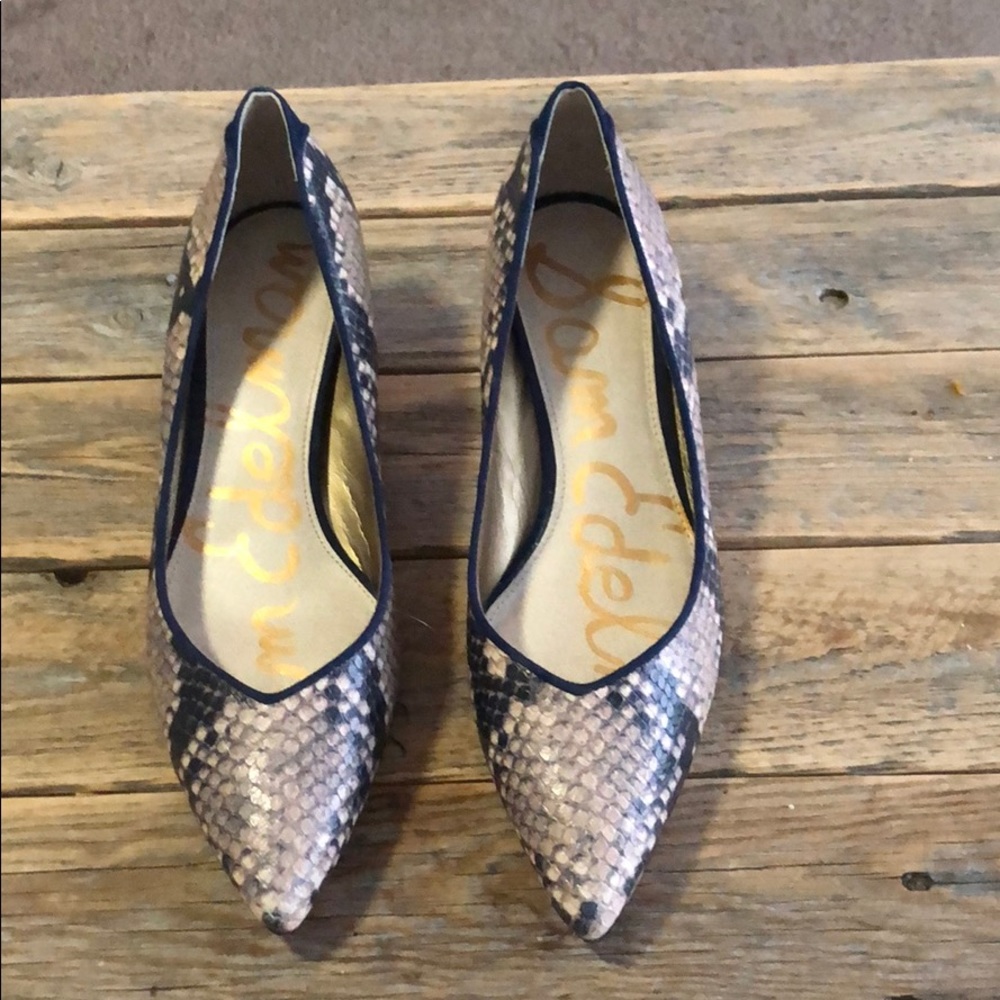Sam Edelman Snakskin Kitten Heel